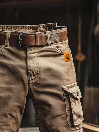 Short cargo rétro à poches multiples