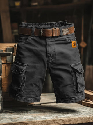 Short cargo rétro à poches multiples